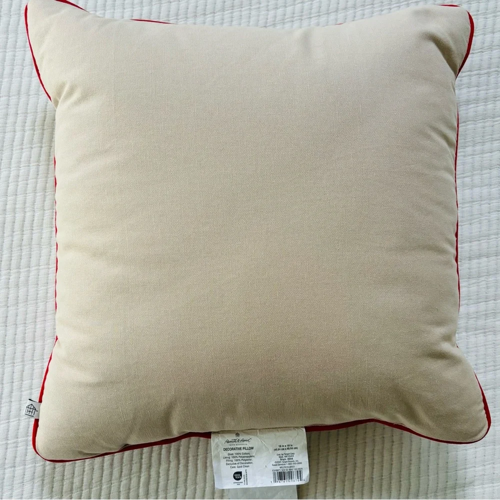 Hearth & Hand with Magnolia “Merry Christmas” Icon Square Toss Pillow NWT - Picture 5 of 13